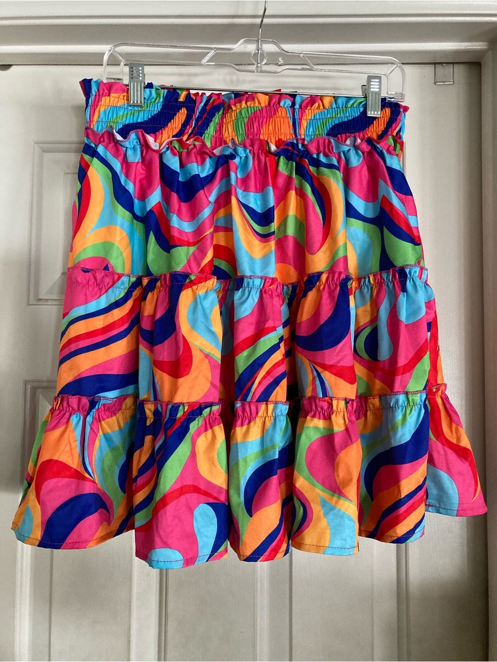 Bright Multi-Color Tiered Skort- Vibrant Print